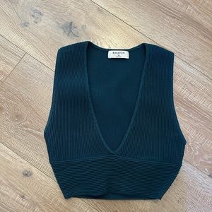 Aritzia sculpt knit deep v tank
